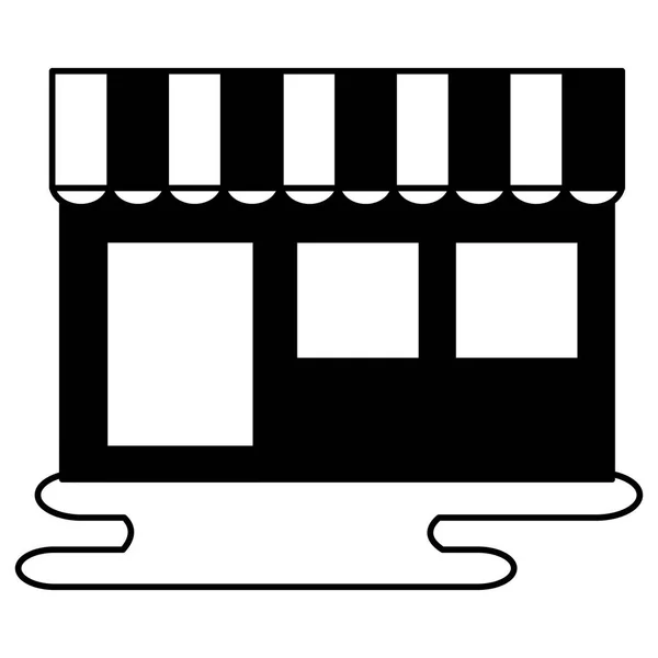 Mercado de tiendas y comercios electrónicos — Vector de stock