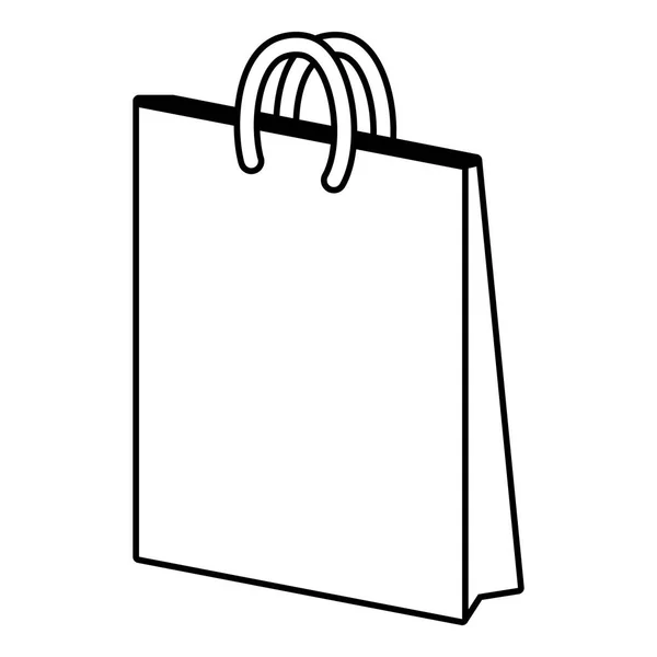 Papír bevásárló táska fehér háttér — Stock Vector