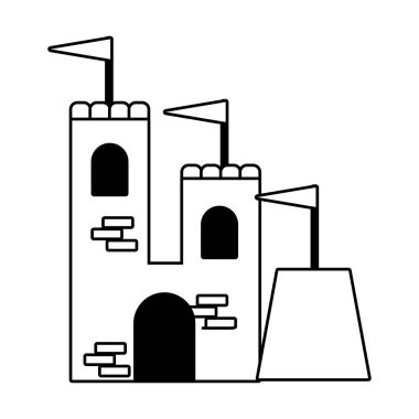 beyaz arka plan üzerinde bayraklar ile kumkale