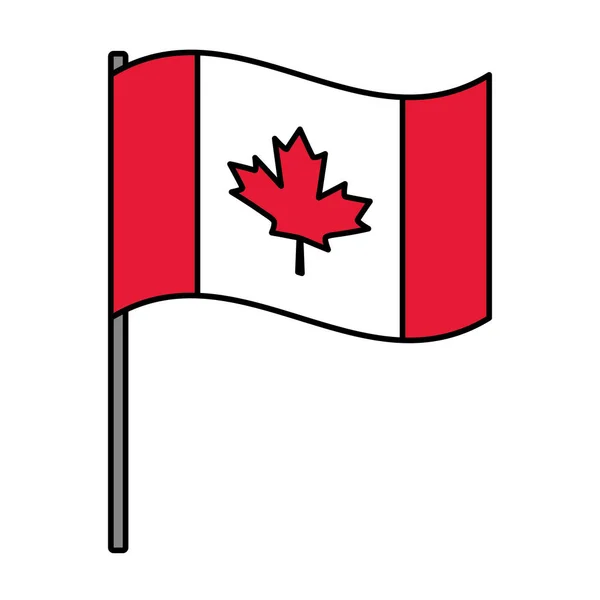 Gelukkige canada dag vector illustratie — Stockvector