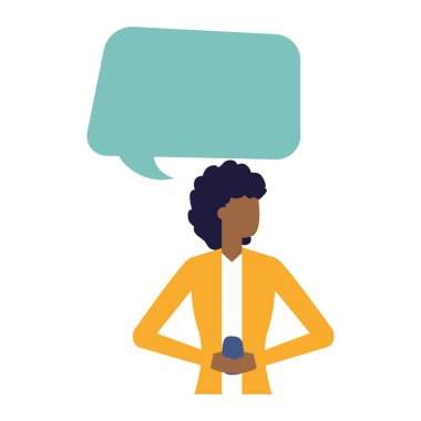 akıllı telefon konuşma balonu kullanan kadın