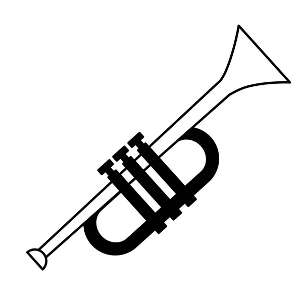 Tromba strumento musica festival — Vettoriale Stock
