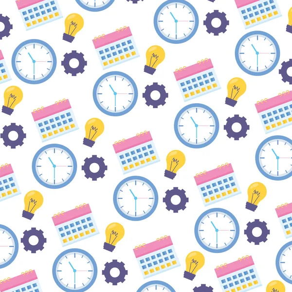 Ιδέα ημερολόγιο ρολόι ώρα φόντου — Διανυσματικό Αρχείο