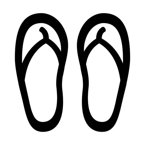 Flip flops de borracha acessório no fundo branco — Vetor de Stock