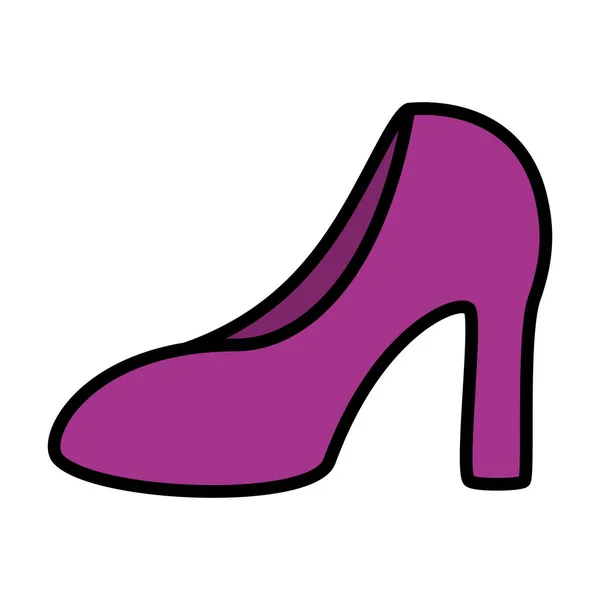 Schuhe mit hohem Absatz auf weißem Hintergrund — Stockvektor