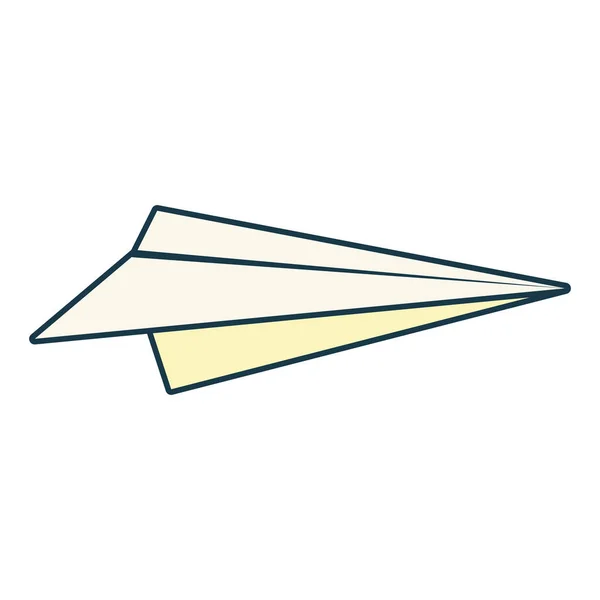 Paper plane creativity icon — Stock Vector