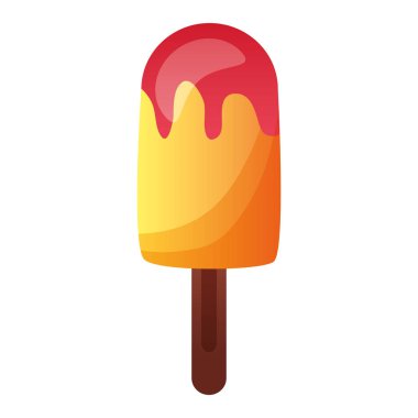 Beyaz arka planda soğuk dondurma dondurma