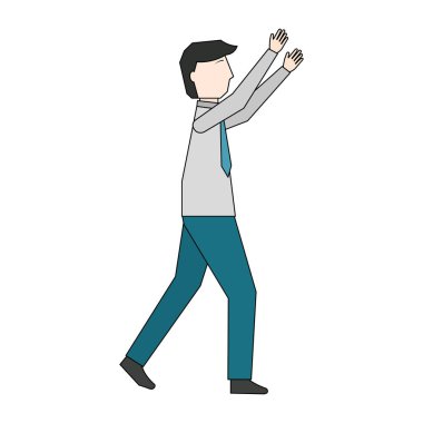 eller Avatar karakter ile işadamı