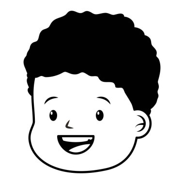 beyaz arka plan üzerinde mutlu çocuk yüz