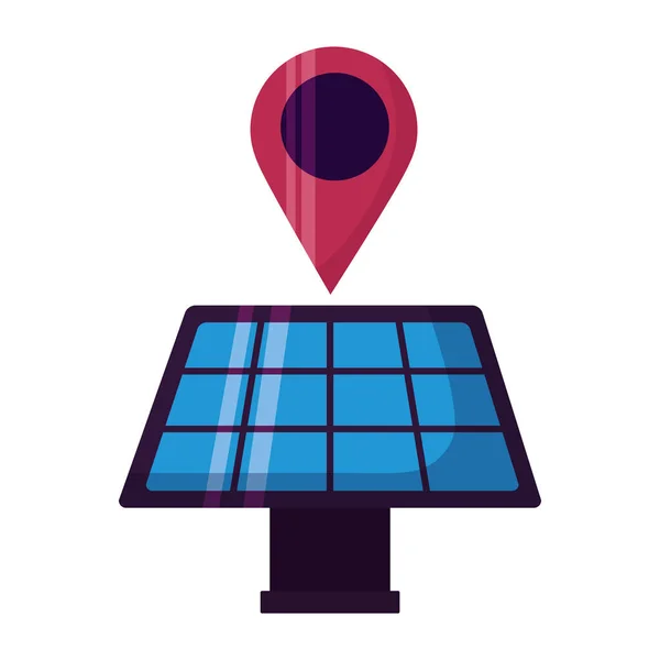 Illustration vectorielle de panneau solaire pointeur de navigation — Image vectorielle