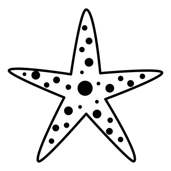 Étoiles de mer sur fond blanc — Image vectorielle
