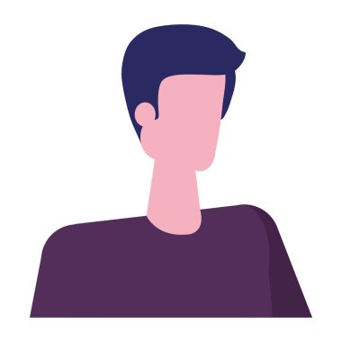 Genç adam avatar karakter simgesi