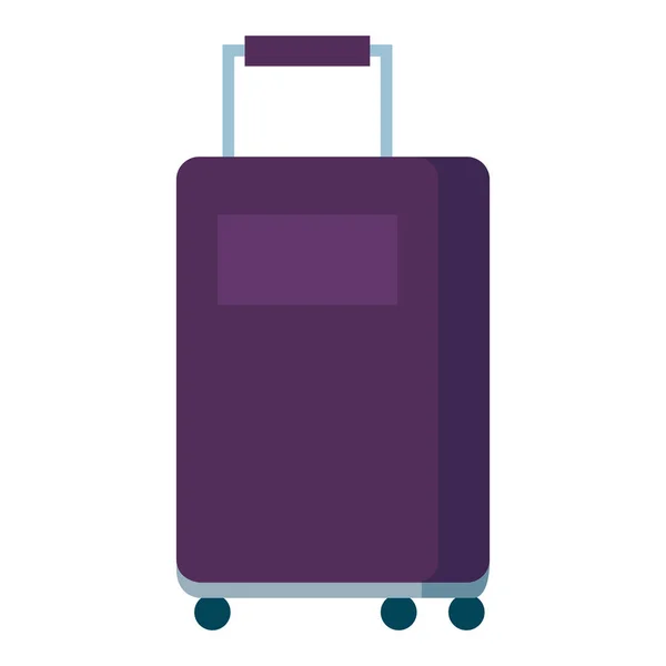 Travel suitcase wheels isolated icon — Stock Vector