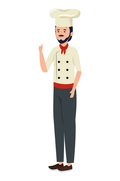 Joven chef trabajador avatar carácter — Archivo Imágenes Vectoriales