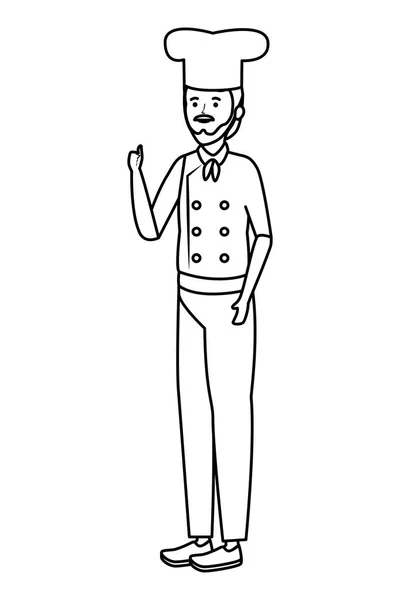 Jeune chef travailleur avatar personnage — Image vectorielle
