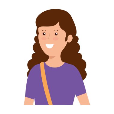 çanta ile genç profesyonel kadın