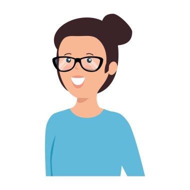 gözlük ile genç profesyonel kadın