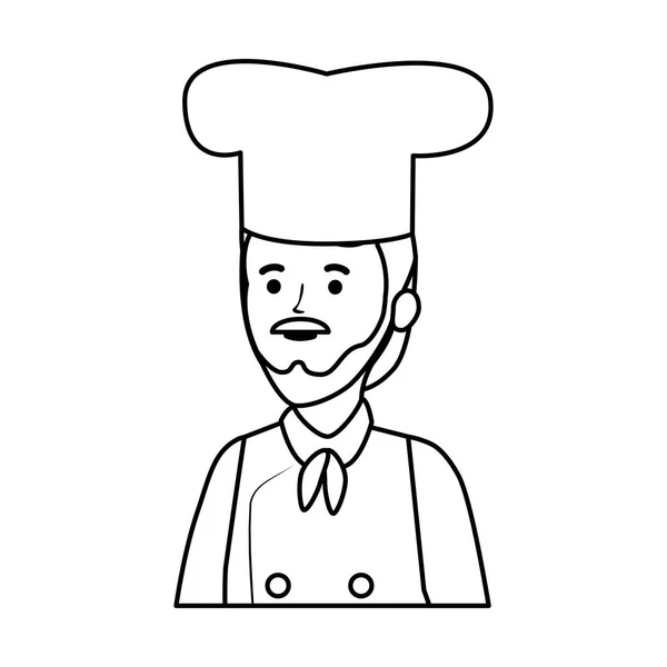 Персонаж аватара молодого повара — стоковый вектор
