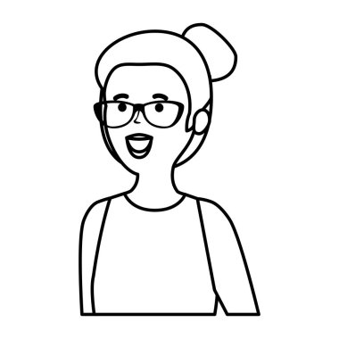 gözlük ile genç profesyonel kadın