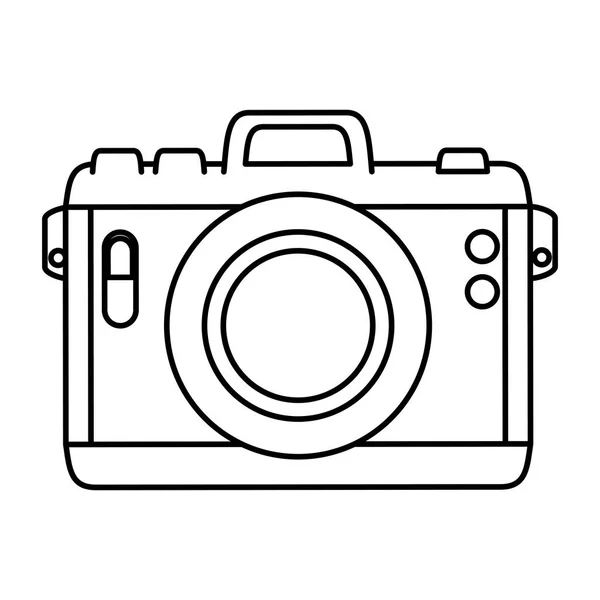 Camera fotografisch apparaat geïsoleerd pictogram — Stockvector