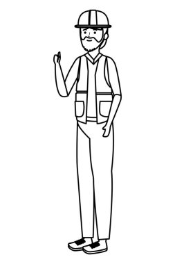 profesyonel mekanik işçi avatar karakter