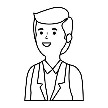 Genç iş işadamı işçisi karakter