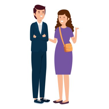 şık iş çift Avatars karakterler