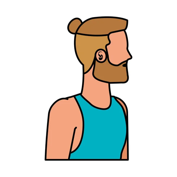 髭のアバターの青年 — ストックベクタ