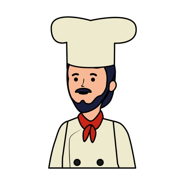 Giovane chef lavoratore avatar personaggio — Vettoriale Stock