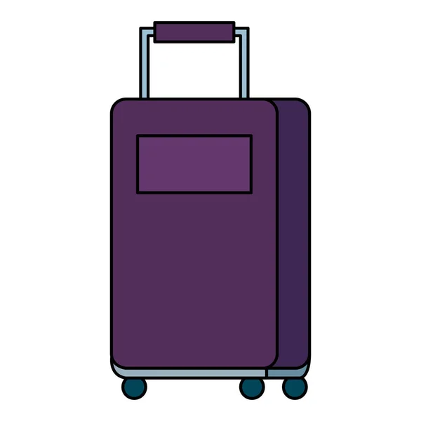 Travel suitcase wheels isolated icon — Stock Vector