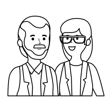 Genç profesyonel doktorlar işçiler karakterler