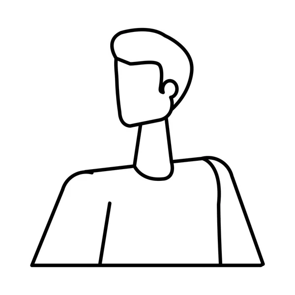 Jovem avatar personagem ícone —  Vetores de Stock