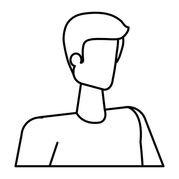 Giovane avatar personaggio icona — Vettoriale Stock