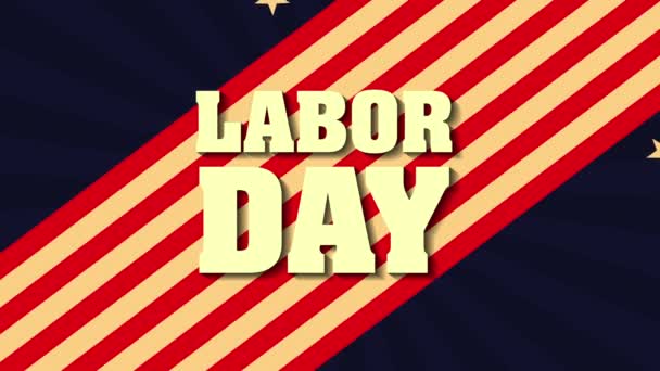 Κάρτα ημέρας εργασίας με τη σημαία των ΗΠΑ και τη γραμματοσειρά — Αρχείο Βίντεο