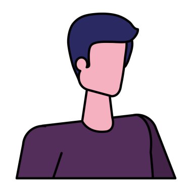 Genç adam avatar karakter simgesi