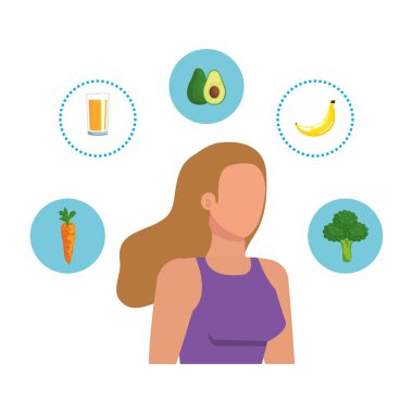 sağlıklı gıda ile genç spor kadın