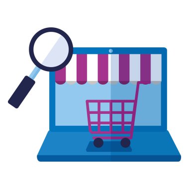 Online alışveriş e-ticaret kavramı