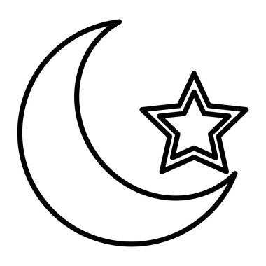 Beyaz arka planda yarım ay ve yıldız