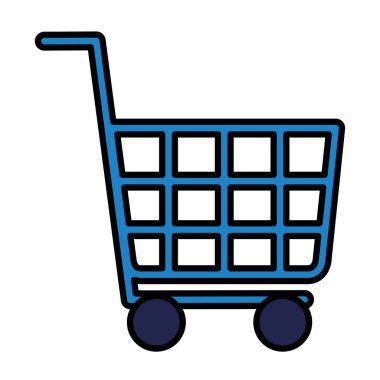 beyaz arka planda alışveriş sepeti e-ticaret