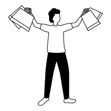 adam karakter alışveriş çantaları