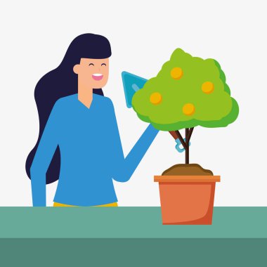 insanlar Bahçe düz tasarım