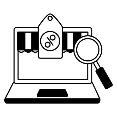 Online alışveriş e-ticaret kavramı