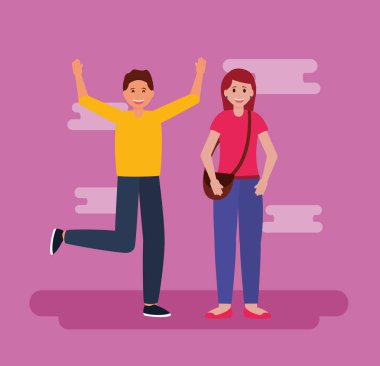 mutlu genç insanlar