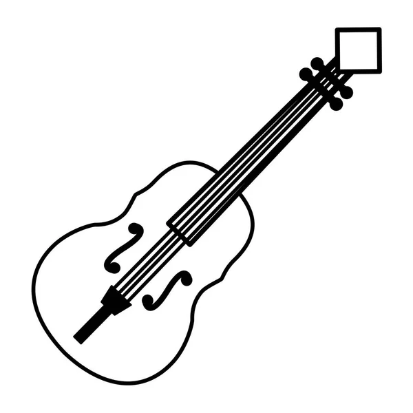 Violino instrumento música festival no fundo branco —  Vetores de Stock