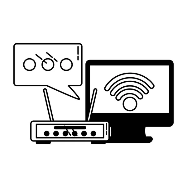Conexão de internet wi-fi — Vetor de Stock