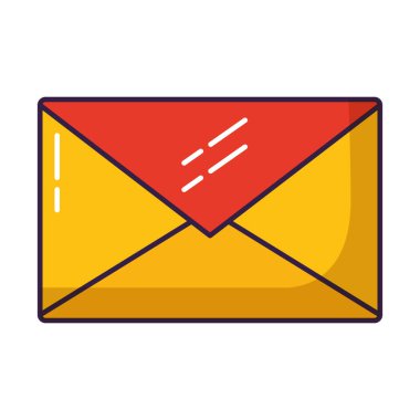 Beyaz arka plan üzerinde e-posta zarf