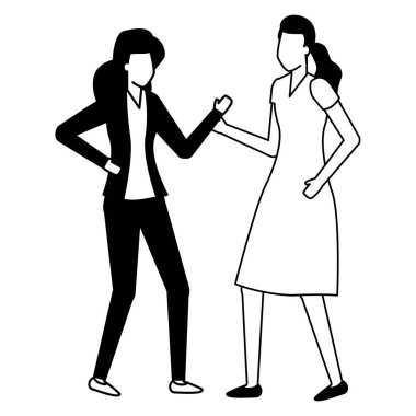 iş kadın avatar karakter beyaz arka plan