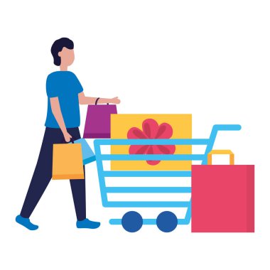 insanlar alışveriş çanta ticaret kavramı