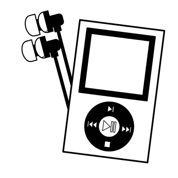 MP3 ακουστικά μουσική φεστιβάλ φόντο — Διανυσματικό Αρχείο