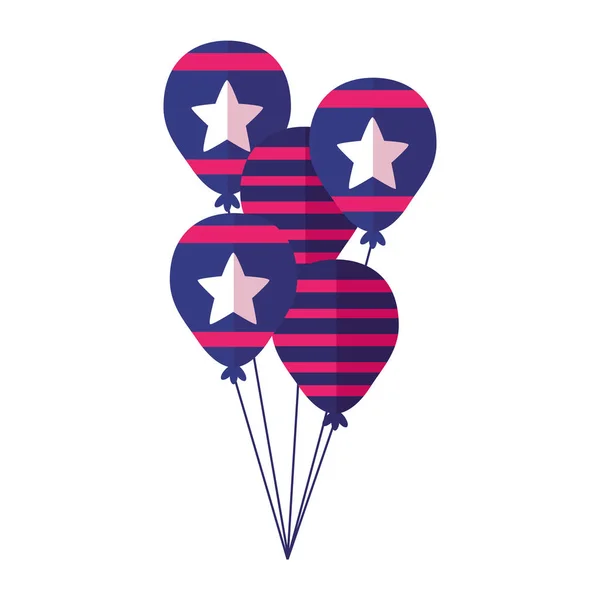 Luftballons amerikanischen Unabhängigkeitstag Design — Stockvektor
